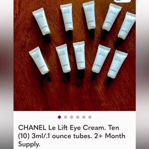CHANEL Le Lift Eye Cream. 10 Tubes Unopened. 2-3 Month Supply.